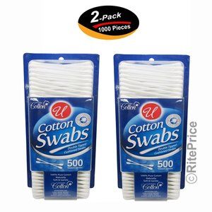1000Pcs Cotton Swabs Blister 100% Pure Cotton Natural Double Tip Original White